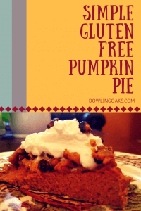 Simple gluten free pumpkin pie recipe