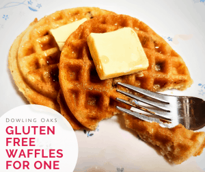 Gluten free waffles on a plate